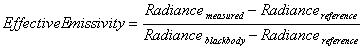 Emissivity Equation